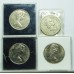 NEW ZEALAND 1969 - 1989 . SET OF 4 COMMEMORATIVE COINS . SCARCE TYPE